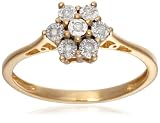 Image of 9ct Yellow Gold AMR298401 Ladies 0.05ct Diamond Cluster Ring