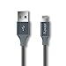 iPhone Cable , IMKEY Apple MFi Certified 6.5 Feet Braided Lightning to USB Cable for iPhone 6S / 6 Plus, iPhone SE, iPhone 5S 5C 5, iPad, iPod - (Gray)