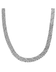 14 Karat White Gold 7.2-mm Panther Necklace (17 Inch)