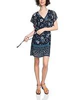 edc by ESPRIT Vestido 046cc1e002 - mit Floralem Druck (Azul)