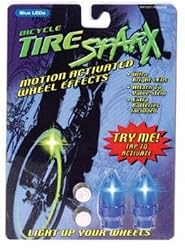 Buztronics Tiresparx LED Valve Cap Lights - Blue, Schrader