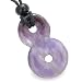 Infinity Healing Magic Powers Knot Amulet Amethyst Crystal Gemstone Pendant Necklace