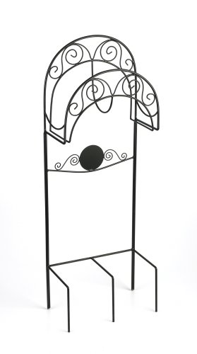 Liberty Garden Products Decorative Garden Hose Stand Wire Carrington With 150-Foot Hose Capacity #640-Black