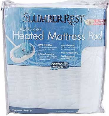Sunbeam White Electric Mattress Pad - Full