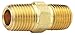 1/2" x 3/8" MNPT Brass Hex Nipple