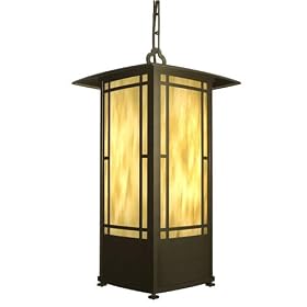 American Fluorescent EUWP126MBSCT Eureka Outdoor Pendant, Transitional Mission Style with... by American Fluorescent