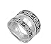 Sterling Silver Women's Bali Rope Ring Wide 925 Band Swirl Fashion Sizes 6-12