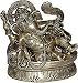 Brass Sculpture God Ganesha Eating Ladoo 4.75 x 1.75 x 5 inches