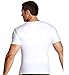 Insta Slim Compression Crew-Neck T-Shirt, White, Large, Shapewear for Men