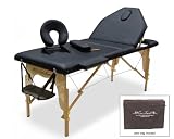 OneTouch Professional II Series Portable Massage Table with Back-lift and acccessories- Black 5X