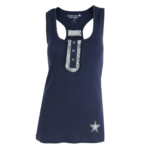 Dallas Cowboys Women's Navy Bernadette Racer Back Tank