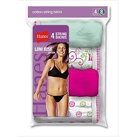 Buy Hanes Accents String Bikini 4 Pack - P425BR by Hanes