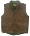 Men's Washed Broken Twill Utility Vest with Micro Fleece Lining in Chocolate by North River