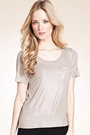 Autograph Scoop Neck Foil Jersey Top