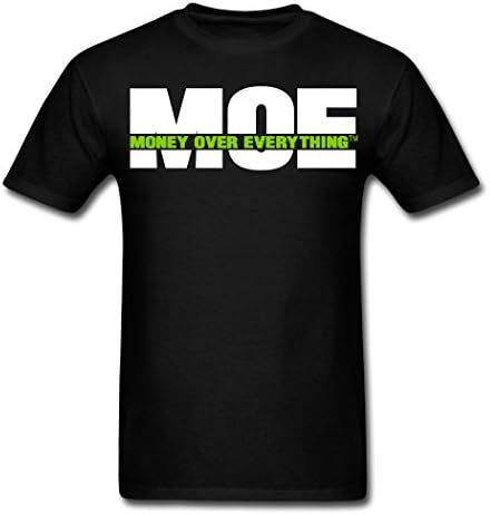 Motly Novelty Men's T-Shirt Money Over Everything Black XXL