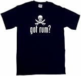 got rum? Pirate Logo Men's Tee Shirt in 12 colors Small thru 6XL
