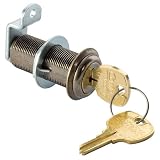 1-3/4'' Long Cylinder Lock, Antique Brass keyed alike