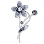 Swarovski Crystal Vintage Silver Brisk Floret Brooches & Pins