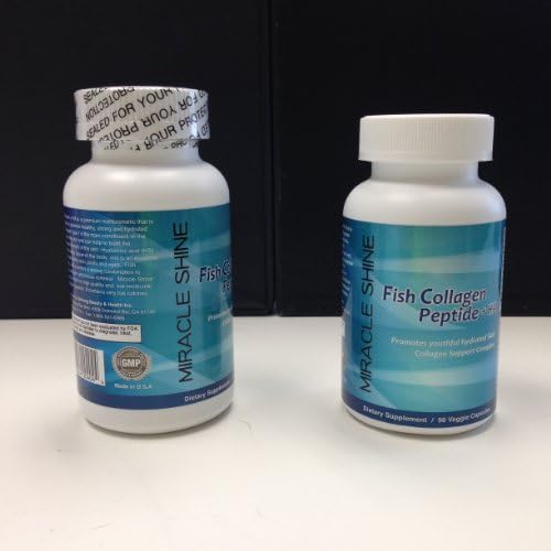 Miracle Shine (TM) Fish Collagen Peptide + HA - 90 Capsules