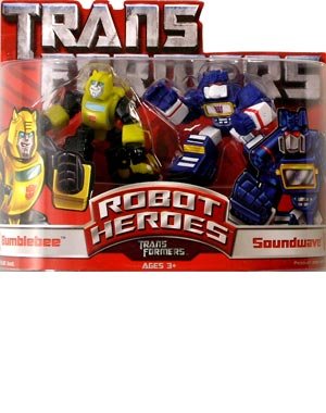 Childrens Toyshop  Toys : Transformers: Robot Heroes > Bumblebee & Soundwave Action Figure 2-Pack