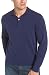 Red Moon Men's 100% Cashmere 2 Button Long Sleeve Polo-style Sweater