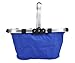 Latsin Garden Collapsible Foldable Picnic Tote Basket, Lightweight with Solid Strick with Aluminum Alloy Frame(Blue)