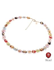 Wonderful Collier "Seattle" Murano Glass-colorful-gold