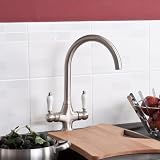 XAVIER RANGE BRUSHED STEEL KITCHEN SINK MIXER TAP