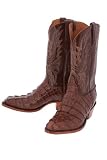 Lucchese Classics Crocodile Cowboy Boots 0/4 Mens EE (Wide) - Cigar