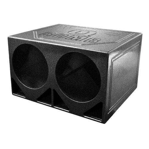 Q Power QBOMB12TB Dual 12Inch Triangle Ported Speaker Box with Durable