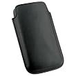 Apple iPhone 3G Just-Fit Premium Black Leather Sleeve Pouch (NO Belt Clip)