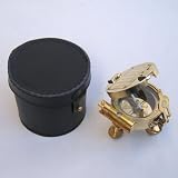 REAL SIMPLE...HANDTOOLED HANDCRAFTED BRUNTON STAND COMPASS WITH LEATHER CASE!!