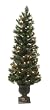4' Slim Austrian Pine Pre-lit Potted Artificial Christmas Tree Indoor/Outdoor