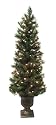 4' Slim Austrian Pine Pre-lit Potted Artificial Christmas Tree Indoor/Outdoor