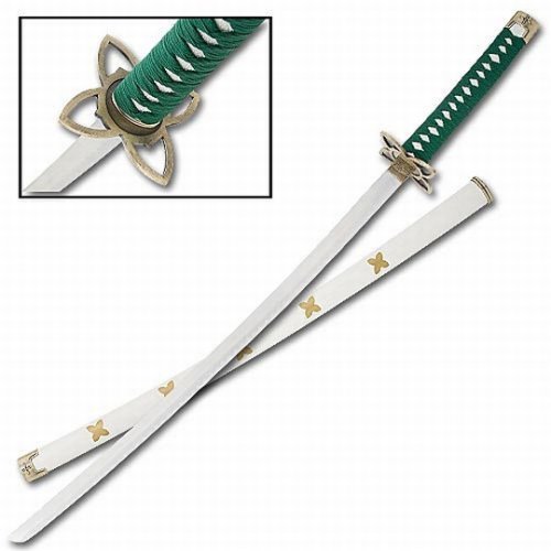 Golden Petals Samurai Sword, White & Gold Katana, Japanese Replica