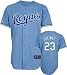 Zack Greinke Jersey: Adult 2010 Majestic Alternate Light Blue Replica #23 Kansas City Royals Jersey