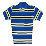 Nautica Bold Blue Pique Stripe Knit Shirt
