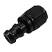 AN6 6-AN Straight Push Lock Hose End Fitting / Adaptor Oil /Fuel Line Male Fitting Black