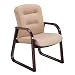 Sled Base Tufted Back Guest Chair Buckskin Vinyl/Autumn Finish