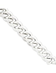 8 Inch 8 Inch Sterling Silver Hollow Curb Chain Bracelet