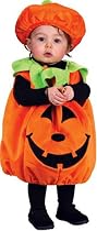 Infant Plush Pumpkin Costume with Hat