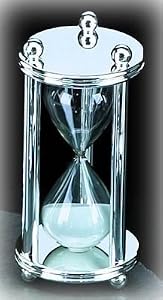 Silver Plated Sand Timer, 5 Minutes