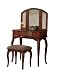 Bobkona Jaden Collection Vanity Set with Stool, Oa