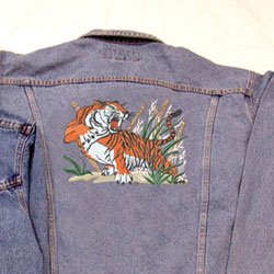 Lee Denim Jacket with Tiger Embroidery on back