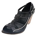 Bronx VIBE-Keilsandalette - schwarz