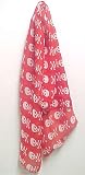 Red / White Skull & Crossbones Silk Scarf Head Wrap