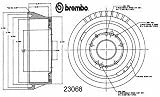 Brembo 23068 Front Brake Drum