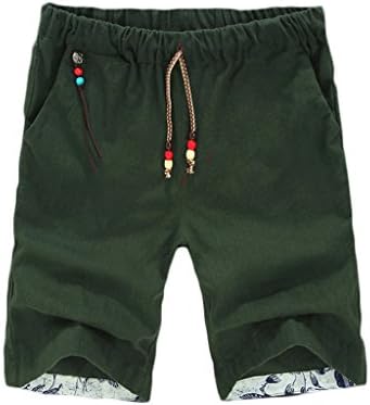 YDKZM Men's Big-Tall Printed Linen Utility Short
