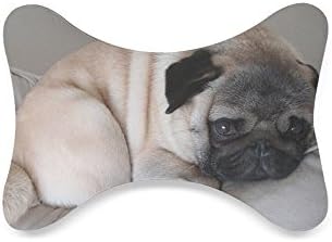 Custom Neck Rest Pillow with Washable Soft Microfiber Travel Pillowcase, Pug (Only One)