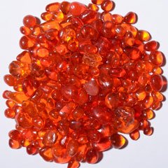 Tangerine Size 3 Firepit Glass 22 Lb Bag